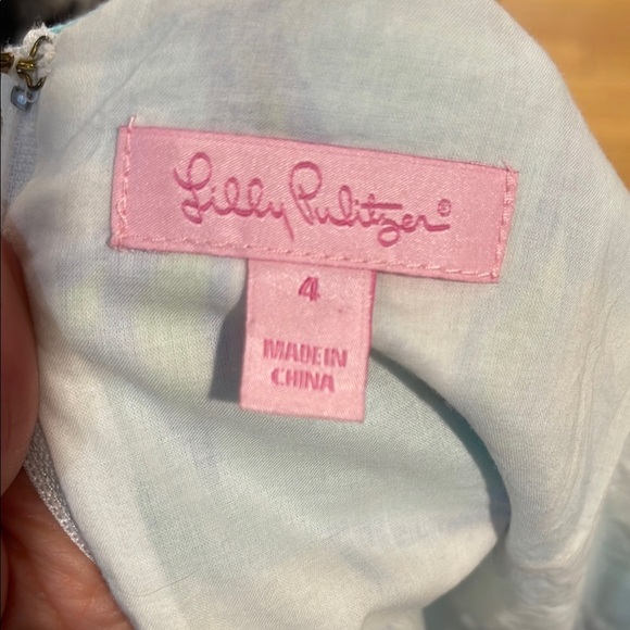 Lilly Pulitzer Serena Dress Shorley Blue Tossing The Line - Picture 9 of 13